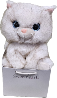 Plush Kitty (colour may vary) - A collectible plush kitty, sweethearts range, very soft and cute, colour may be different from picture shown!