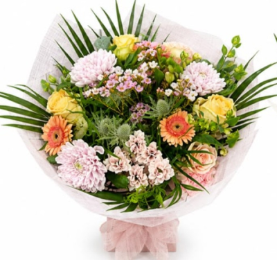 Summer Fruits - A beautifully hand-crafted bouquet in soft pastel shades, creating a fresh, elegant gift that's perfect for celebrating life's special moments.